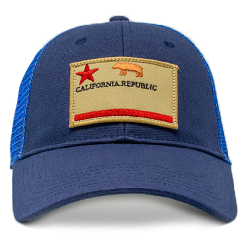 california bear flag mesh snapback